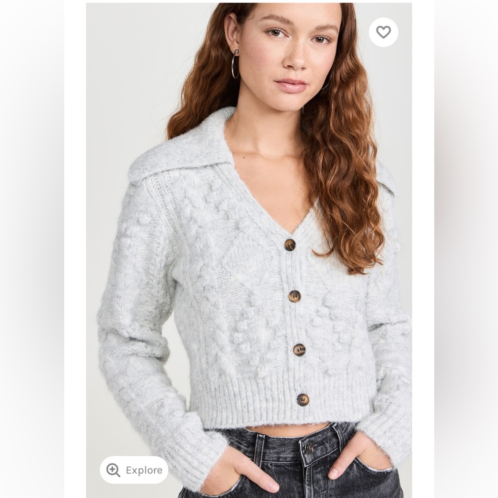 Le jean Cable Crop Cardigan small
